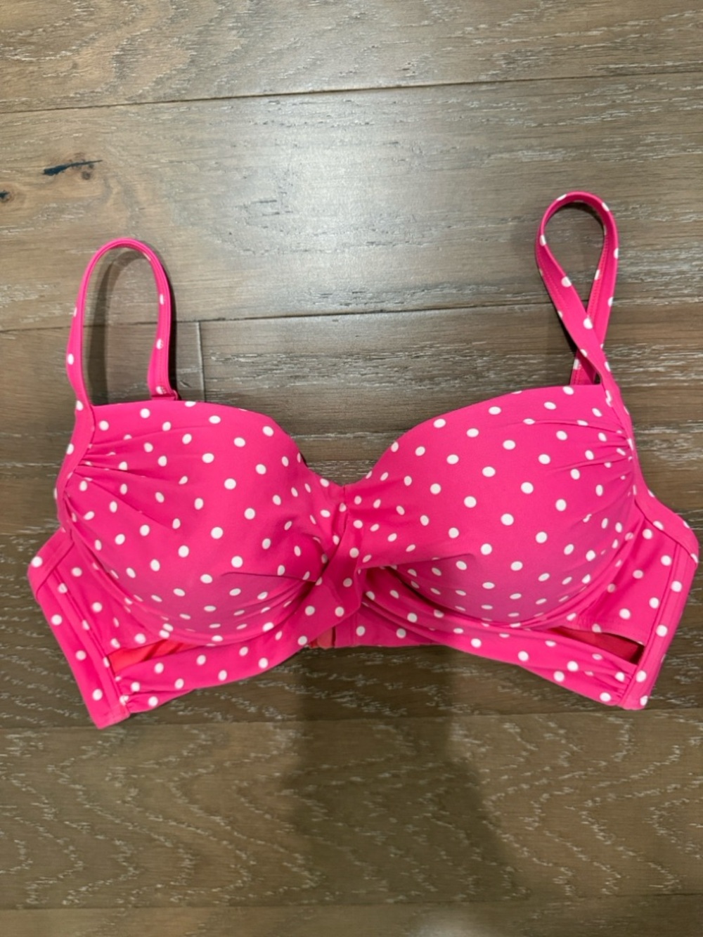 Coco Reef Pink Polka Dot Underwire Bikini Top